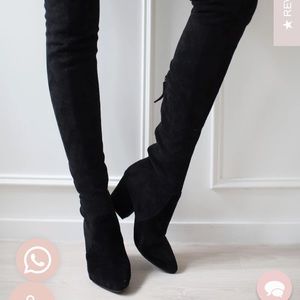 Goodnight Macaroon Black Over the Knee Boots 👢